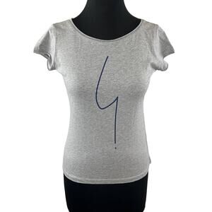 Agnes B. Gray Heather Short Sleeve Australie "Irony" T-shirt Tee Cotton 1 XS / S